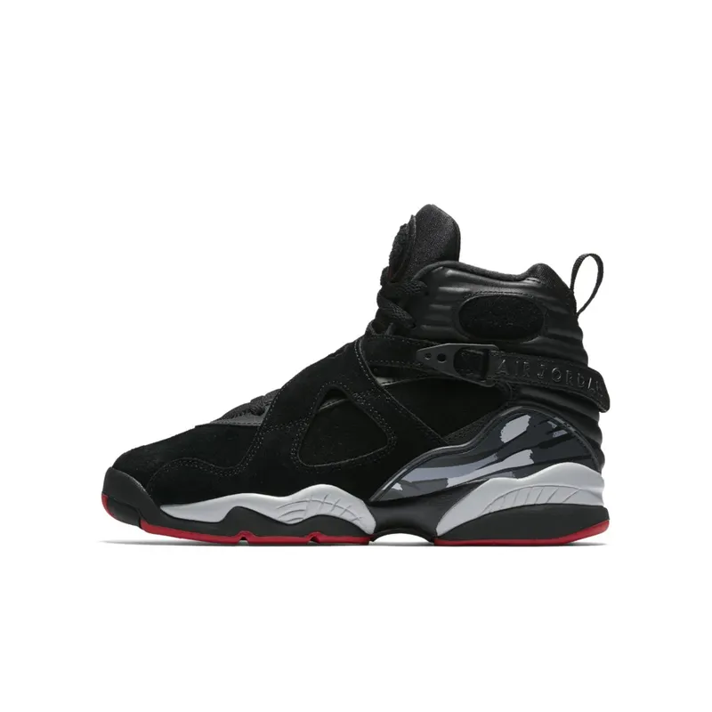 Jordan 8 Retro Black Cement (GS) Black/Gym Red-Black-Wolf Grey (305368-022)