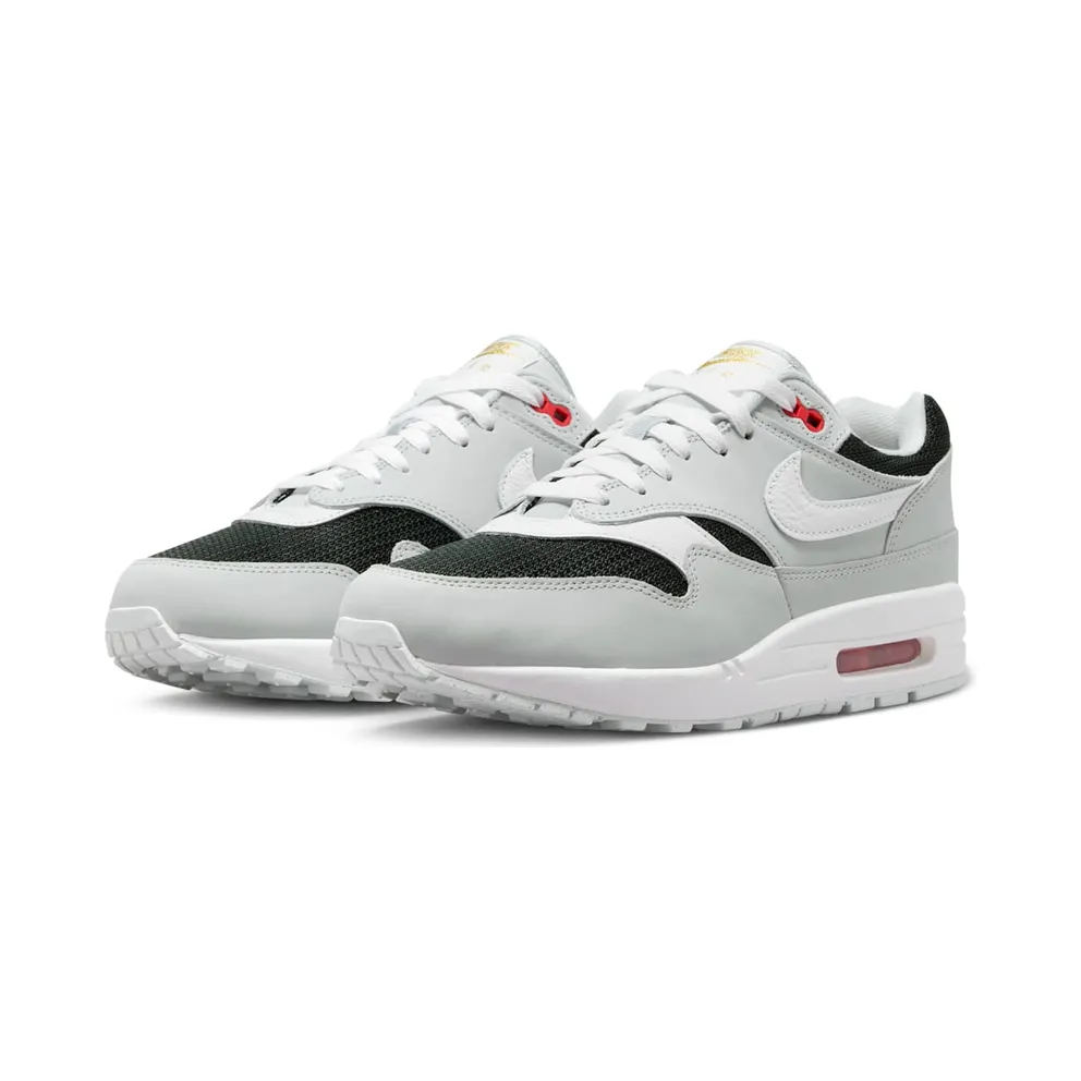 Nike Air Max 1 Premium Pure Platinum/Black/Sport Red/White (FD9081-001)