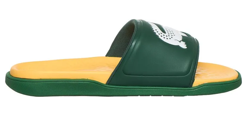 Lacoste Croco Dualiste Synthetic Slides Green / Yellow (43CMA0021-1M8) (3)
