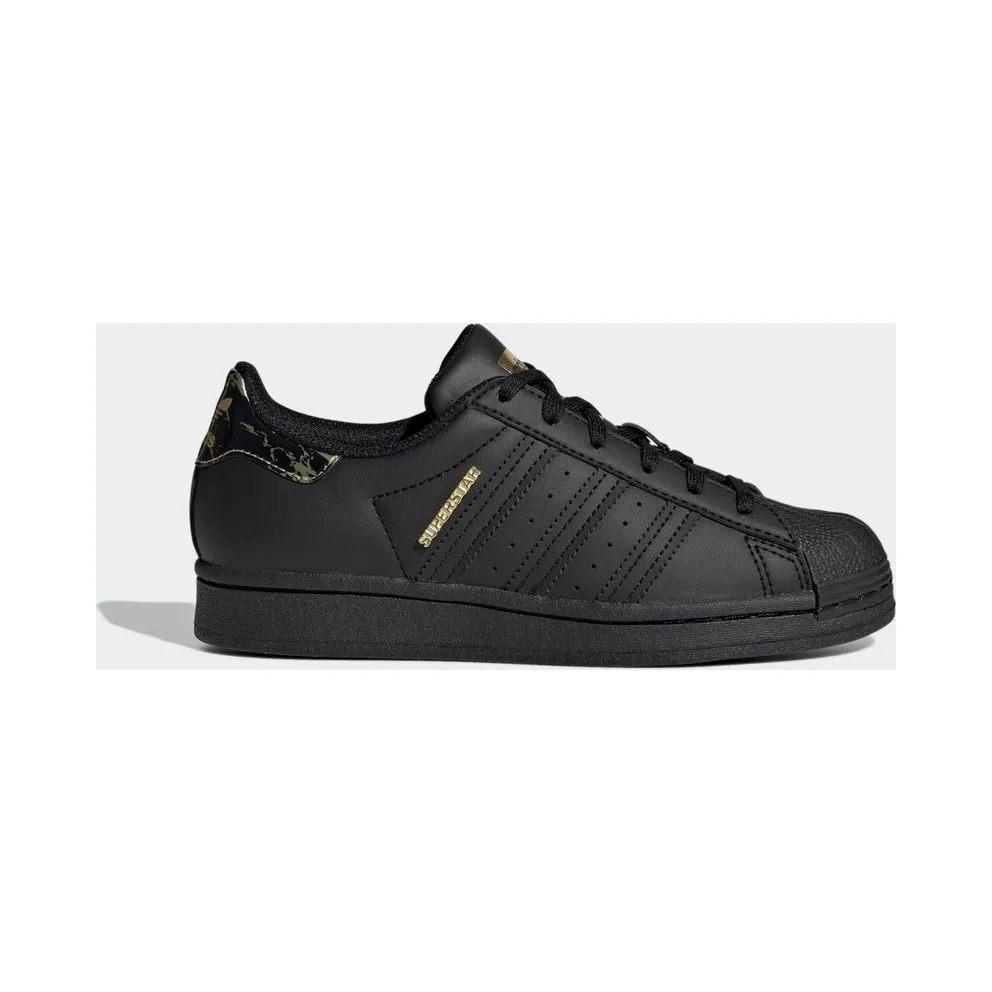 adidas Superstar Schuh Core Black / Core Black / Gold Metallic (H03992)