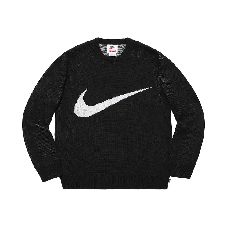 Supreme x Nike Swoosh Sweater Black (SS19) (BV7549-010)