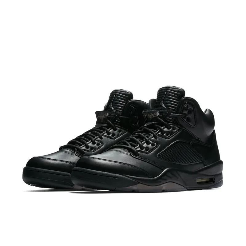 Jordan 5 Retro Premium Triple Black Black/Black-Black (881432-010)