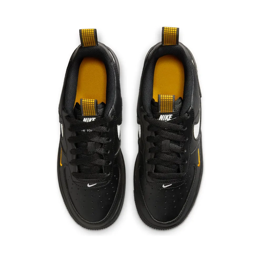 Nike Air Force 1 LV8 GS Mini Swoosh “Black / University Gold / White” (HF0095-001)