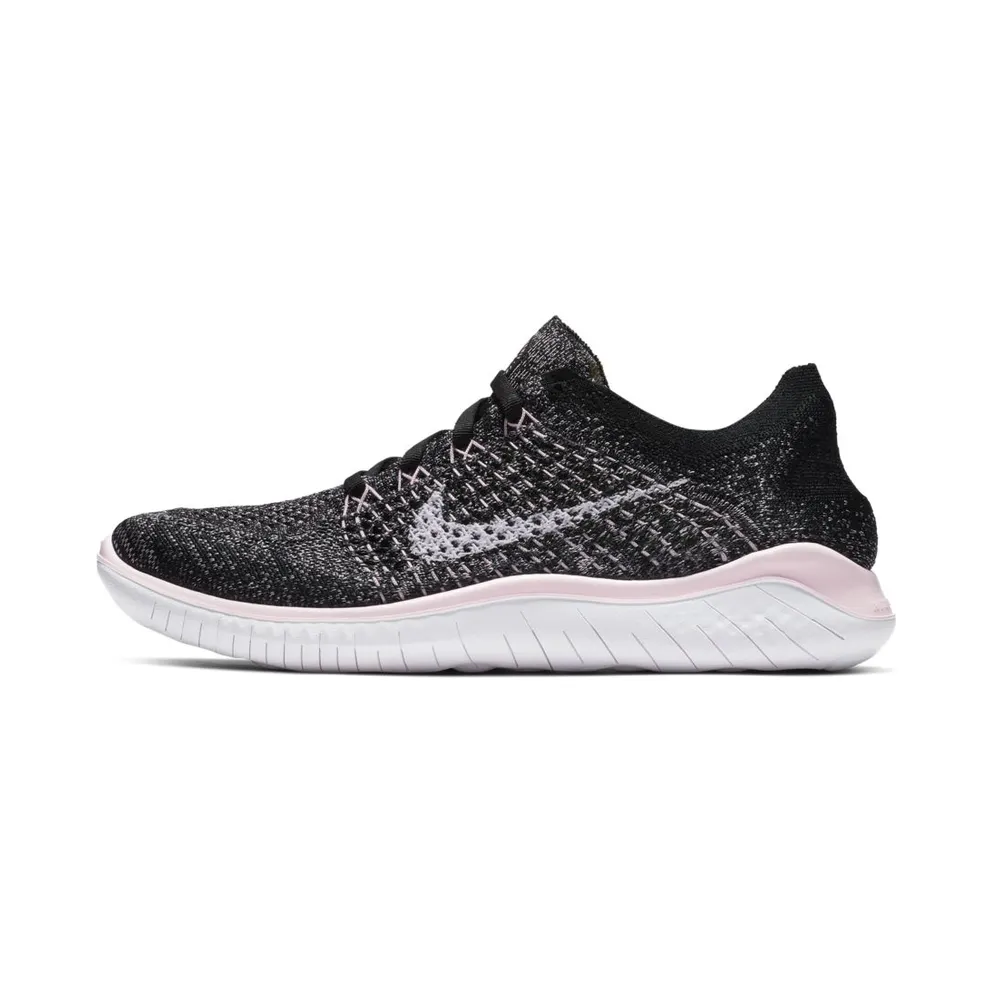 Nike Free RN Flyknit 2018 Black Pink Foam (W) Black/Pink Foam-White (942839-007)