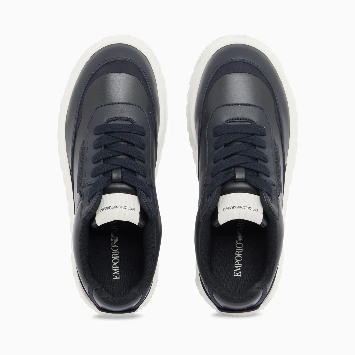 Armani Lace-Up Sneakers With A Textured Rubber Sole (EM006510-AF27353-ZB020) (3)