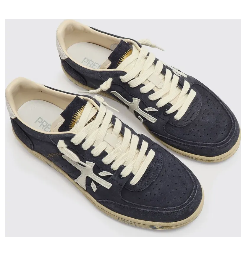 Premiata Clay Leather Sneakers Navy (BSKTCLAY7708)