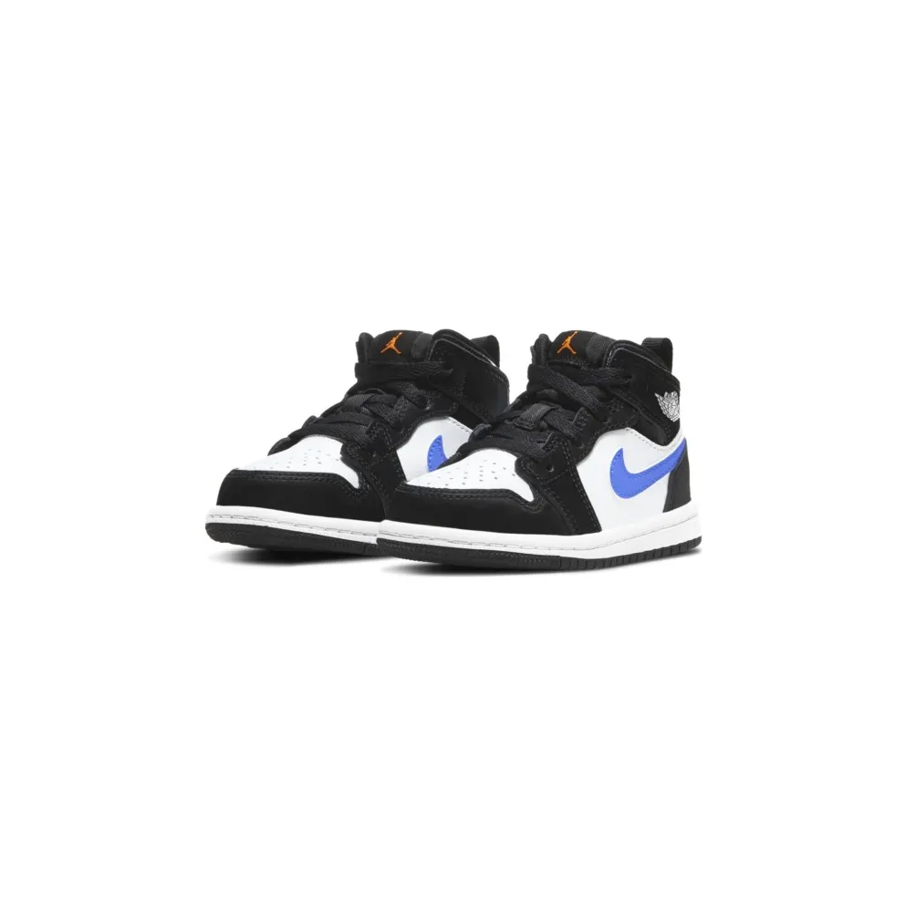 Jordan 1 Mid Black Racer Blue White (TD) Black/Racer Blue-White (640735-084)