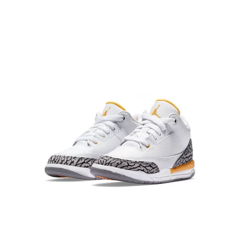 Jordan 3 Retro Laser Orange (PS) White/Black-Laser Orange-Cement Grey (441141-108)