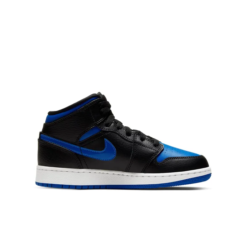 Jordan 1 Mid Royal 2020 (GS) Black/Royal (554725-068)