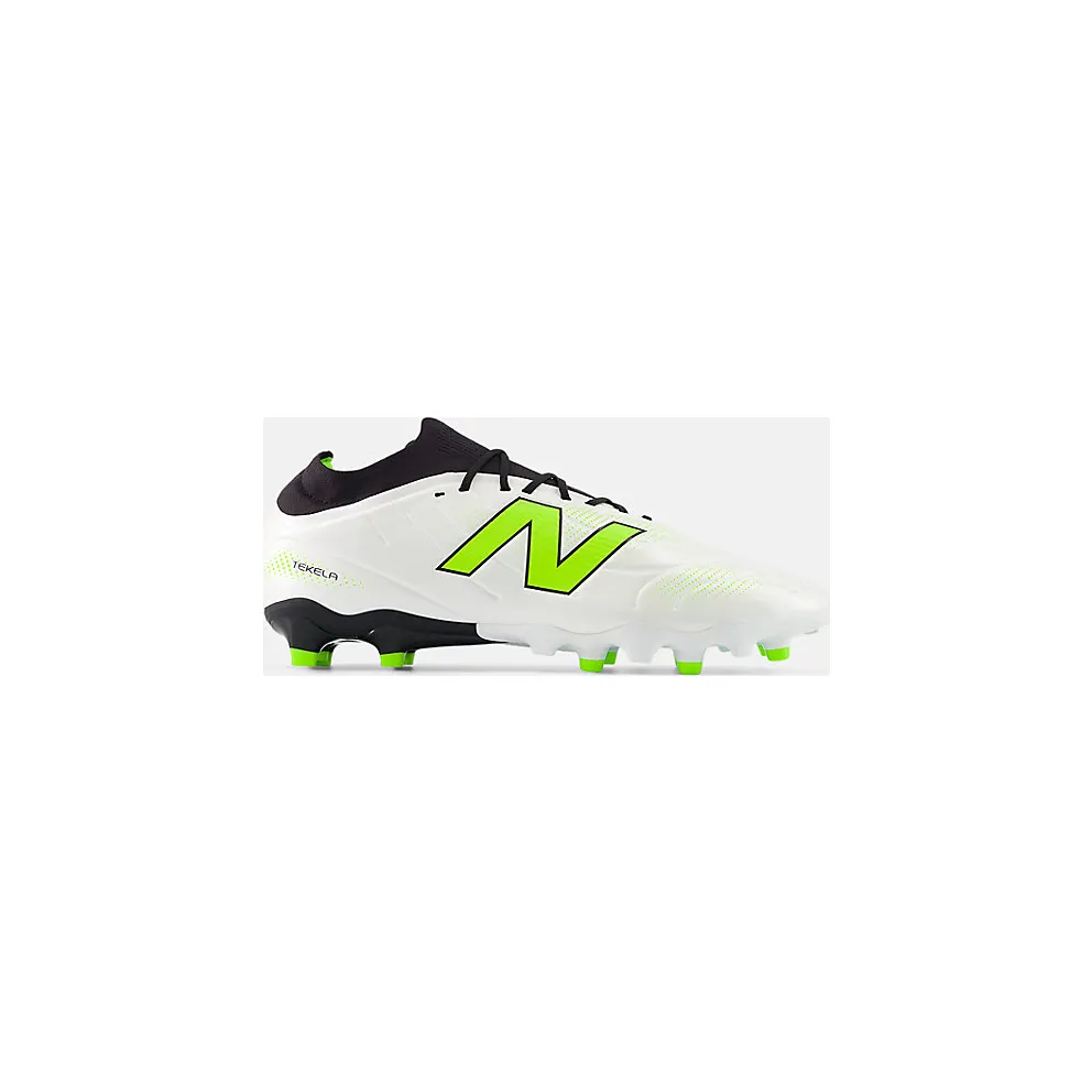 NEW BALANCE TEKELA TEAM LOW LACED FG V5 “White / Black / Pixel Green” (ST3FSP5)