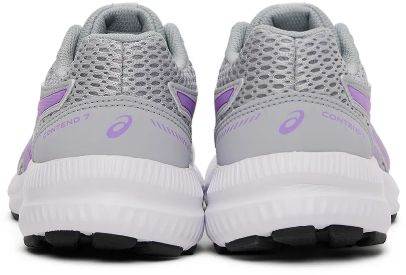 Asics Kids Gray & Purple Contend 7 Big Kids (1014A192.021)
