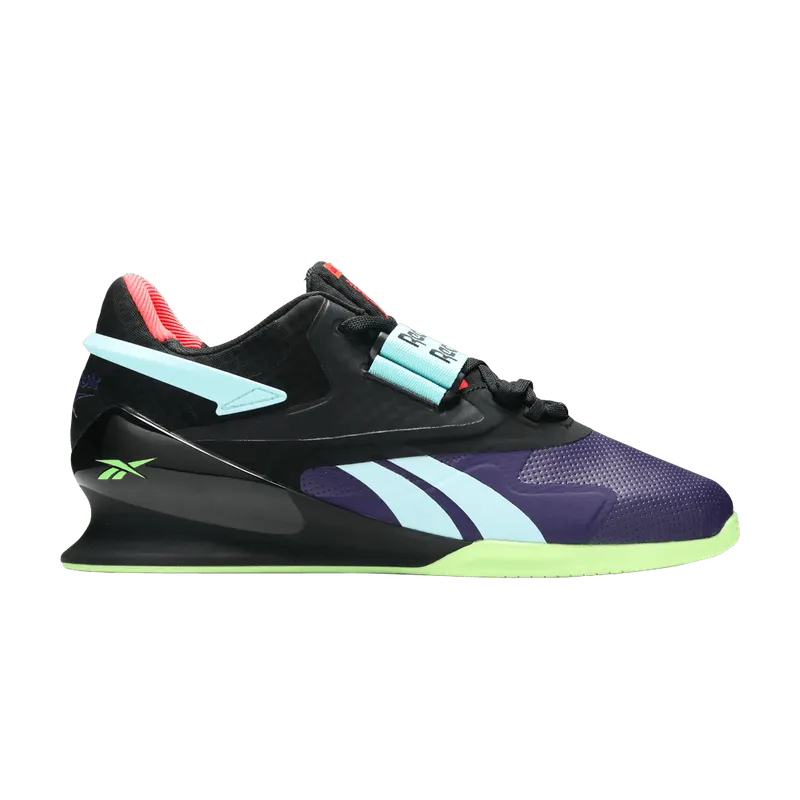 Reebok Legacy Lifter II Shoes Dark Orchid / Core Black / Neon Mint