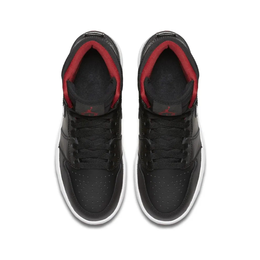 Jordan 1 Retro High Bred Snake (GS) Black/Gym Red-White (705300-021)