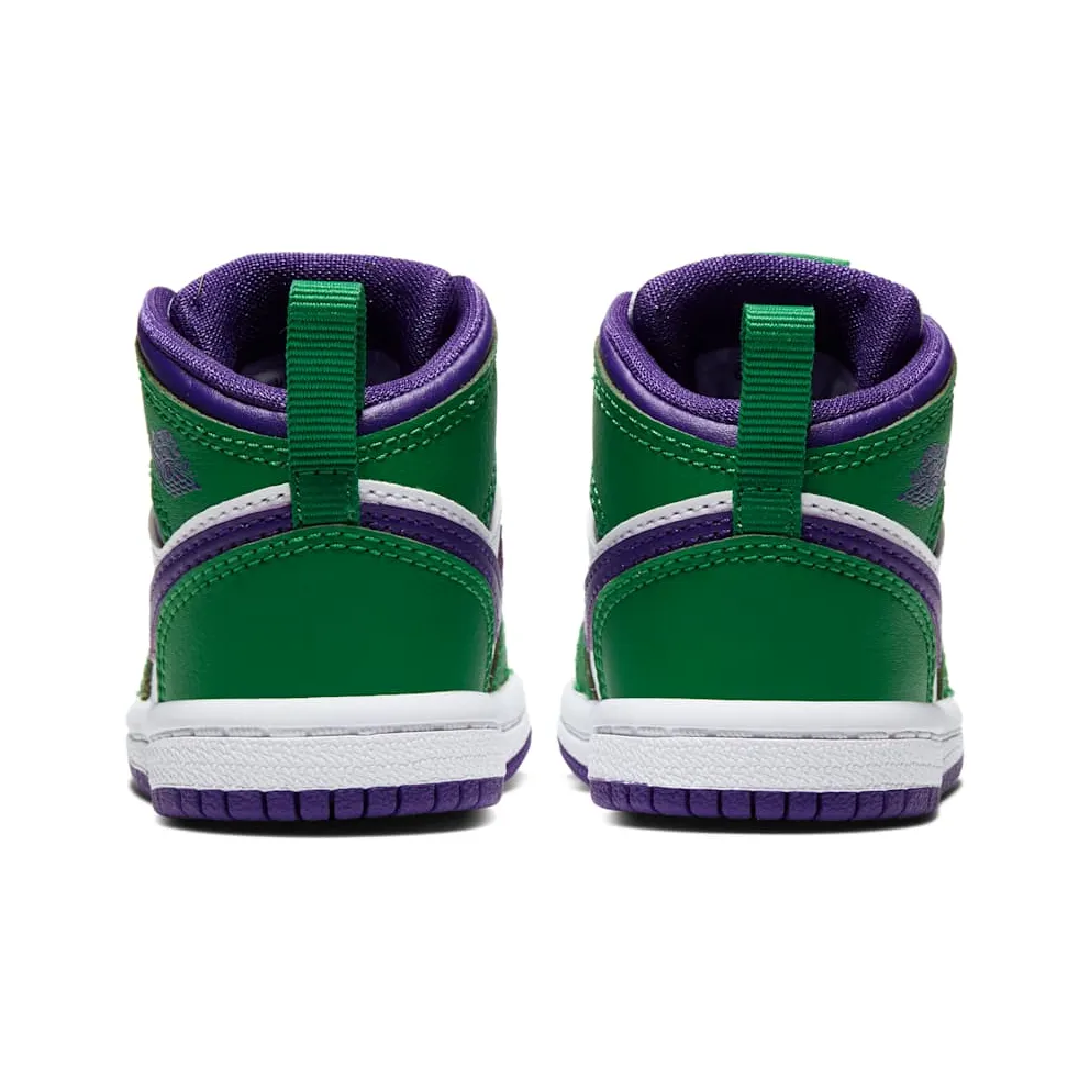 Jordan 1 Mid Incredible Hulk (TD) Aloe Green/White-Court Purple (640735-300)