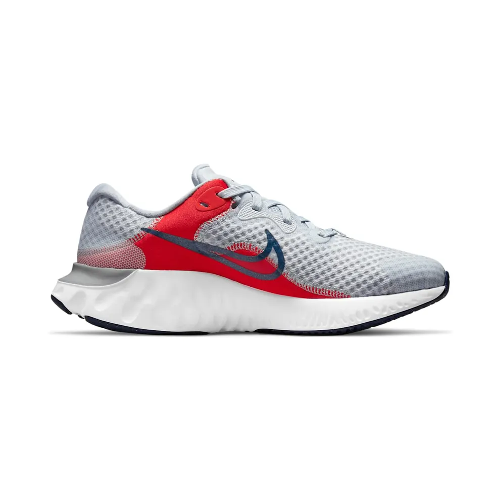 Nike Renew Run 2 “Pure Platinum / Chile Red / Wolf Grey / Deep Ocean” (CW3259-001)