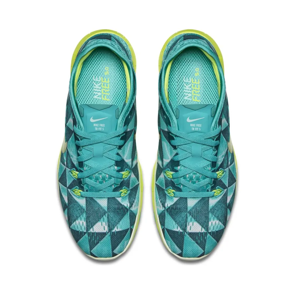 Nike Free 5.0 TR Fit 5 PRT Light Retro/Volt-Artisan Teal-White (W) Light Retro/Volt-Artisan Teal-White (704695-402)