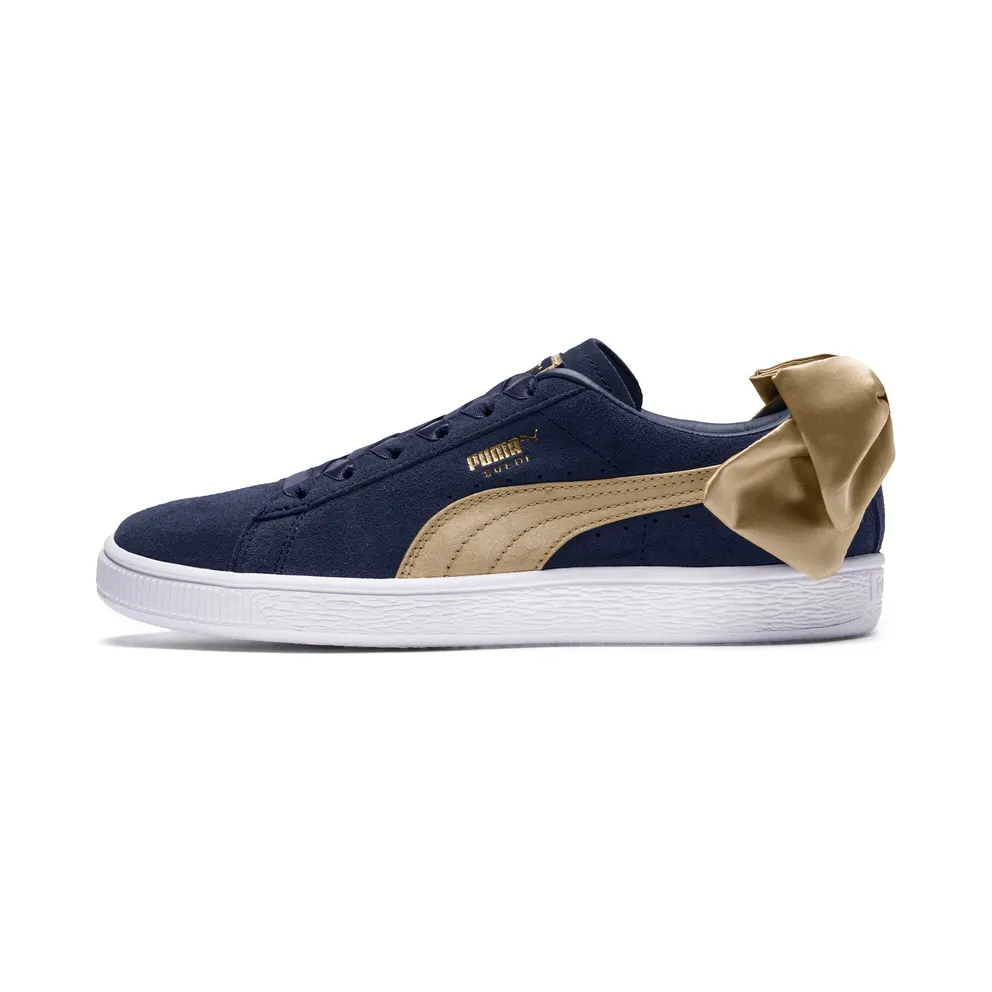 Puma Suede Bow Varsity Peacoat (W) Peacoat/Metallic Gold (367732-02)