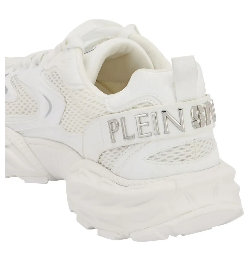 Plein Sport Pulse X Mesh and Leather Sneakers White (SAFSUSC0931STE003N01) (3)