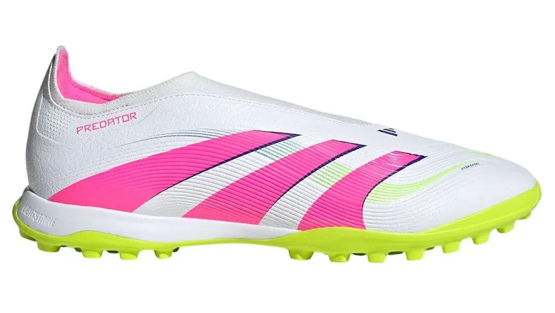 adidas Predator League Laceless Turf Cloud White Lucid Pink Lucid Lemon (ID3822)