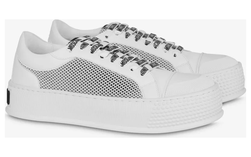 Moschino Sneaker Mit Einsätzen Aus Netzgewebe Bumps & Stripes (POLMB15954G1IGH310A)