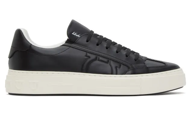 Salvatore Ferragamo Black Giancini Sneakers (02B227 0697633)