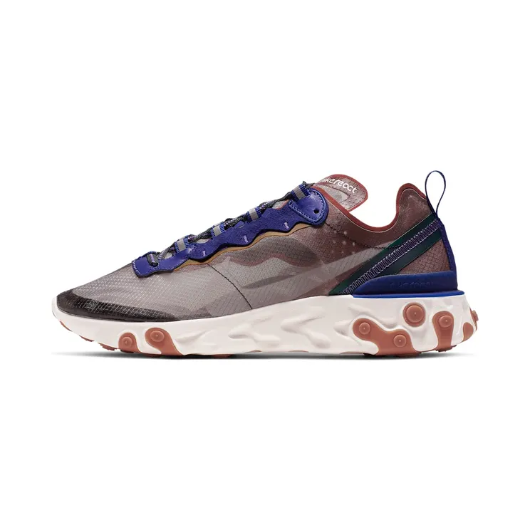 Nike React Element 87 “Dusty Peach / Deep Royal Blue / Lucid Green / Atmosphere Grey” (AQ1090-200)