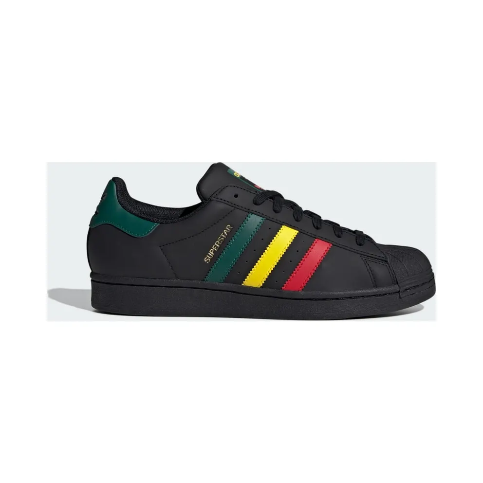 adidas Superstar Core Black / Yellow / Collegiate Green (IH3121)