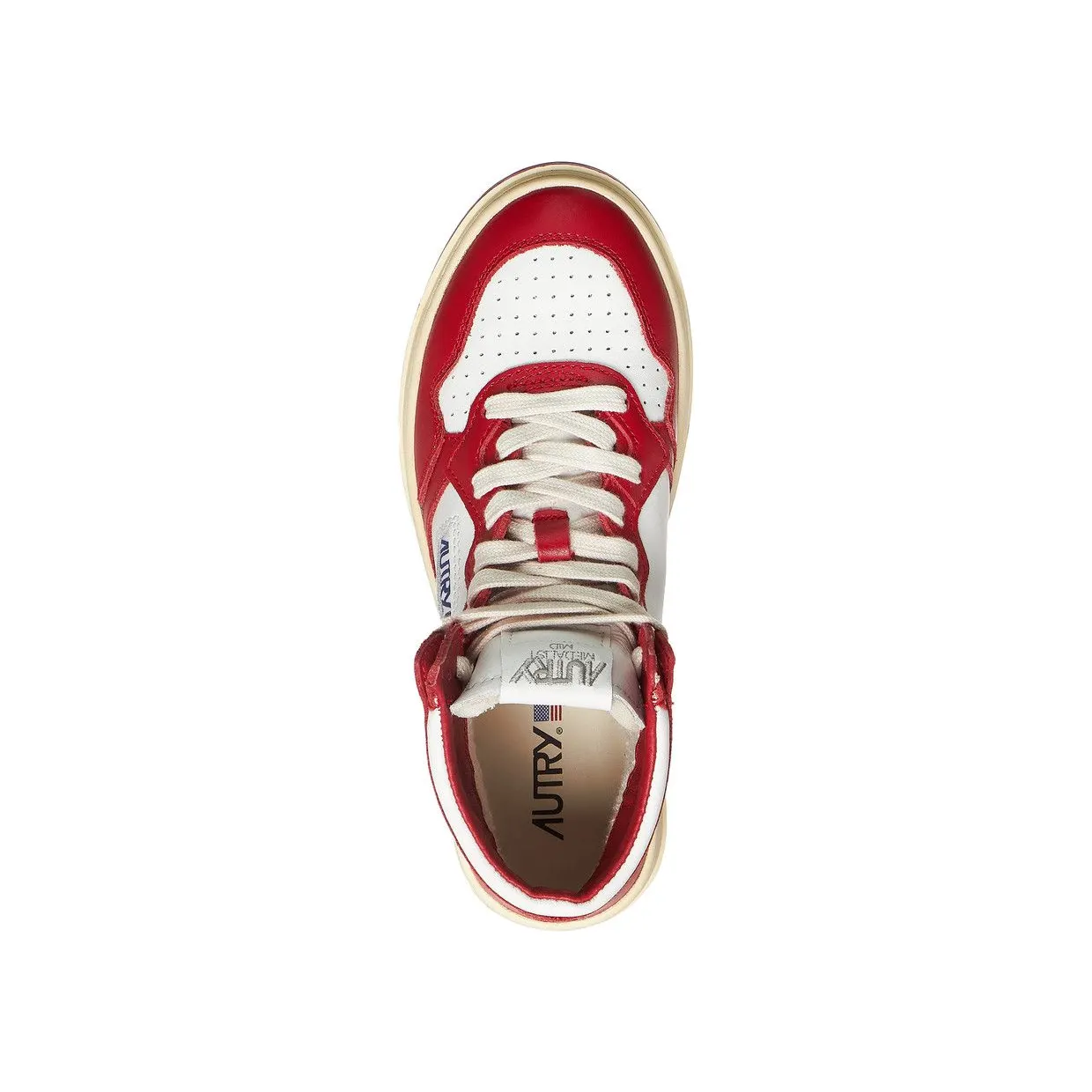Autry 01 Mid Leather / Leather White / Red (AUMWWB02) (4)