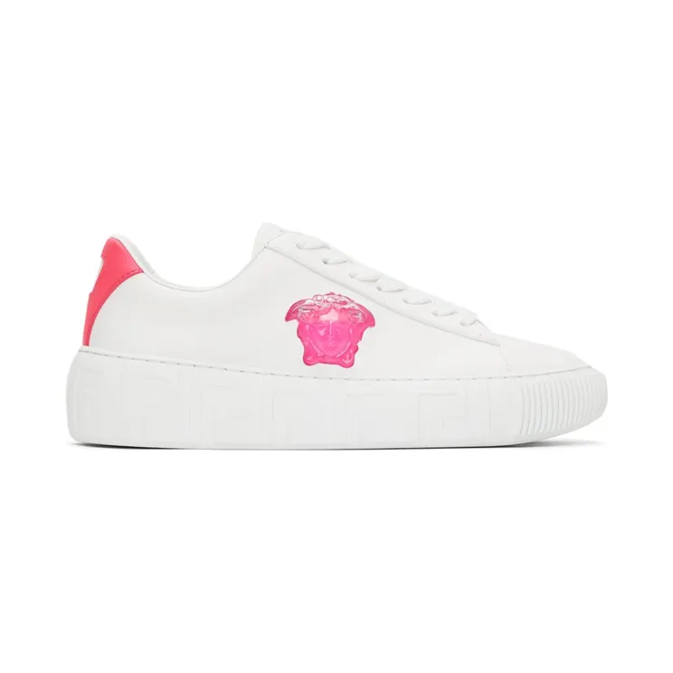 Versace White Medusa Head Greca Sneakers (DST644D_1A00816_2W360)