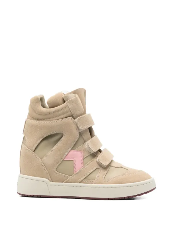 ISABEL MARANT Sneakers mit Klettverschluss – Nude (BK0010FAD1E02S)