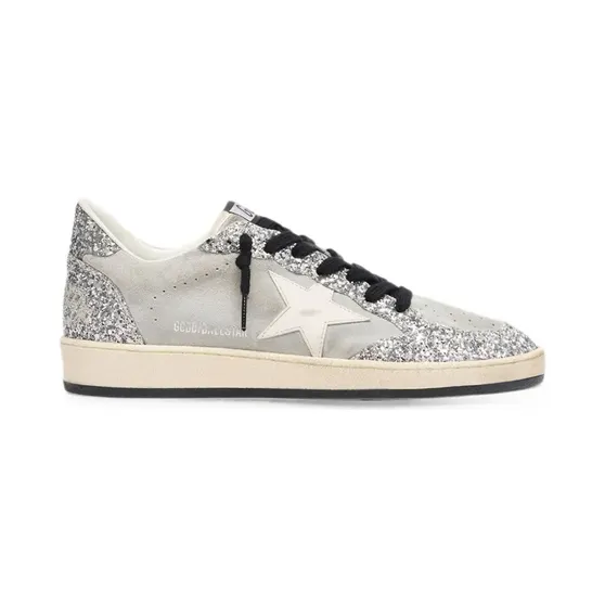 Golden Goose Ball Star met glitters-effect “Grey” (GWF00117F008723)