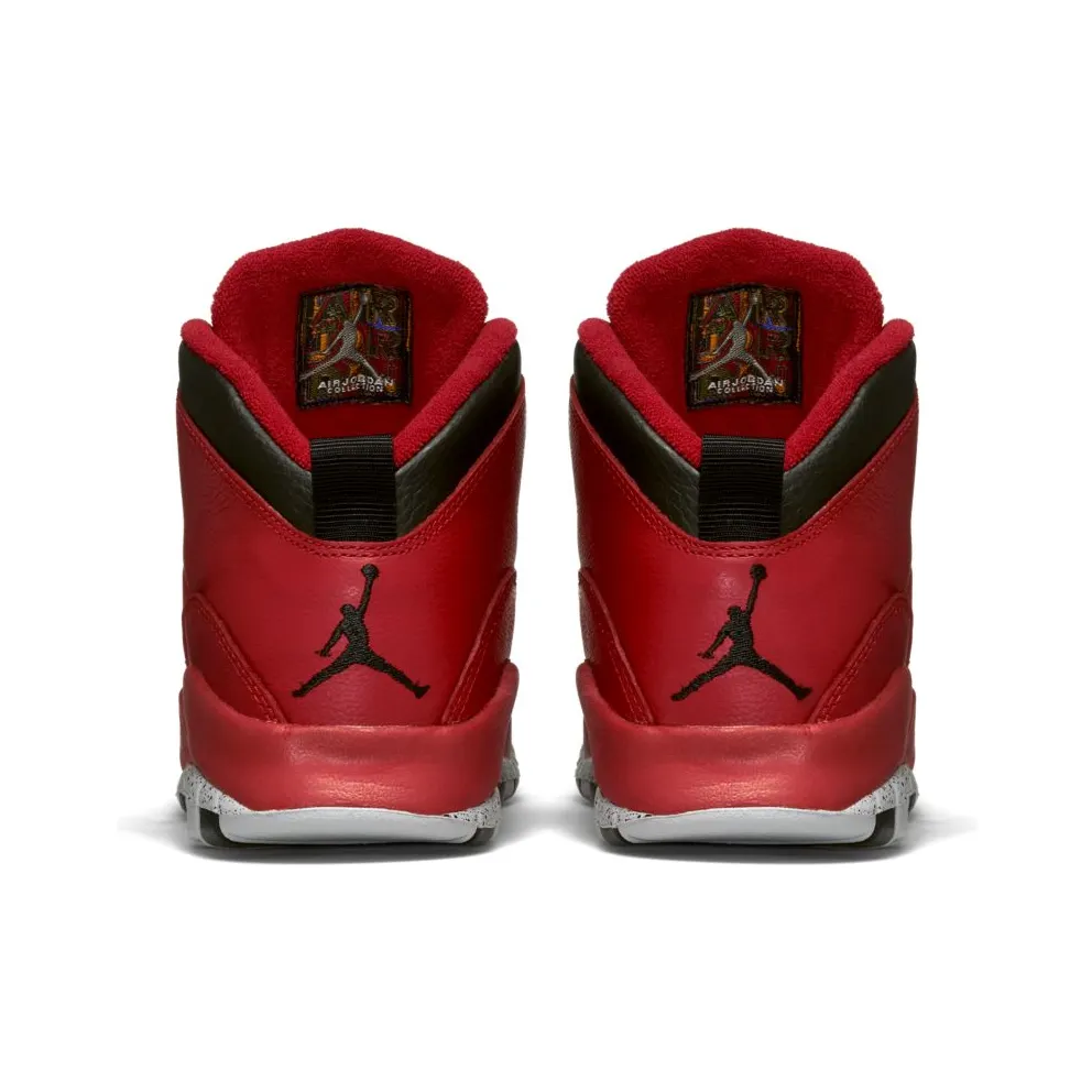 Jordan 10 Retro Bulls Over Broadway (GS) Gym Red/Black/Wolf Grey (705179-601)