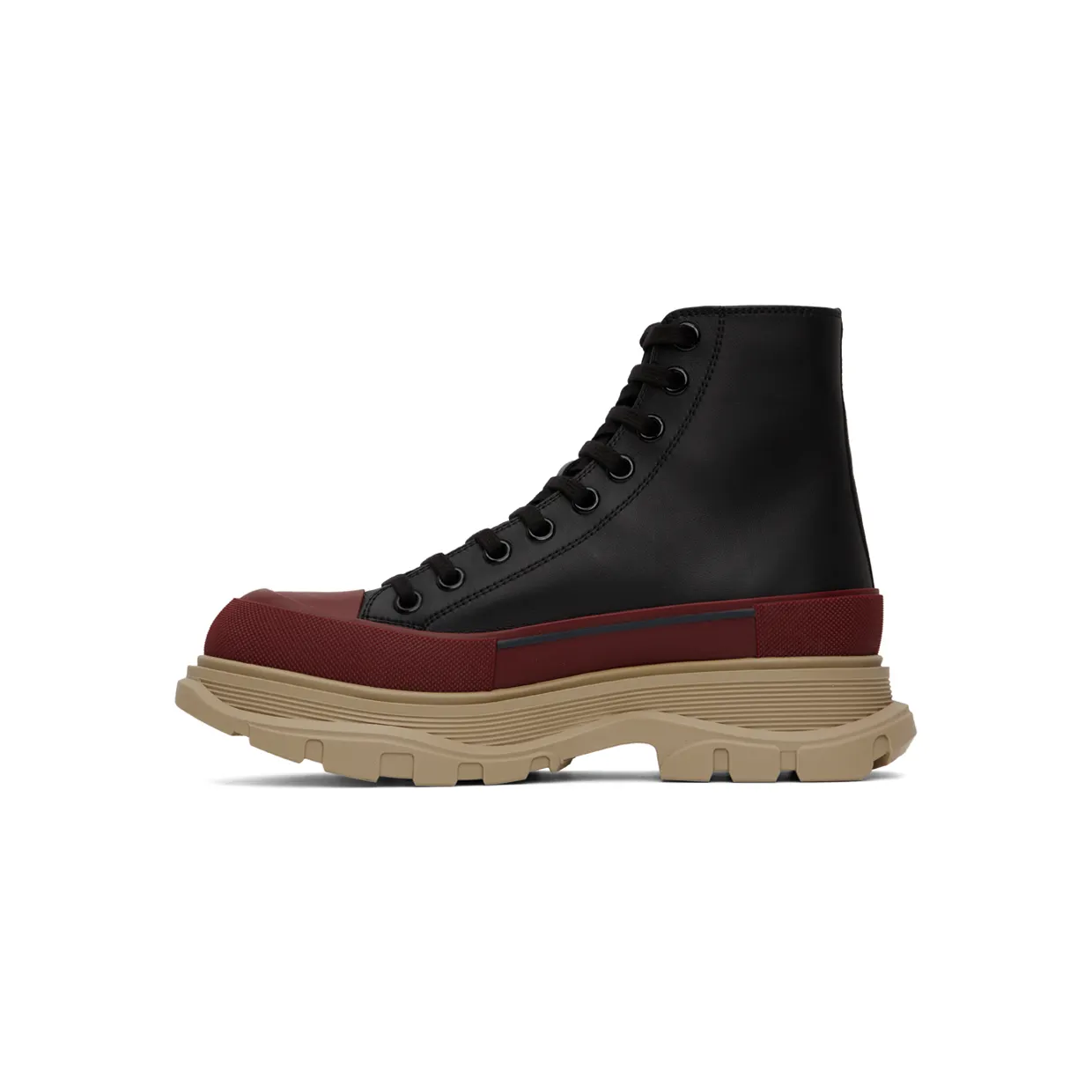 Alexander McQueen Black Tread Slick High Sneakers (705661WHZ6H) (3)