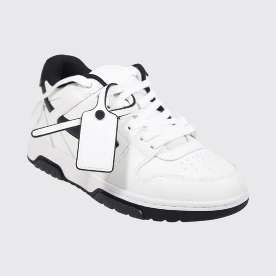 Off-White Bicolor Out Of Office Sneakers in Leather and Recycled Polyester White 1 (M189C9L0190110)