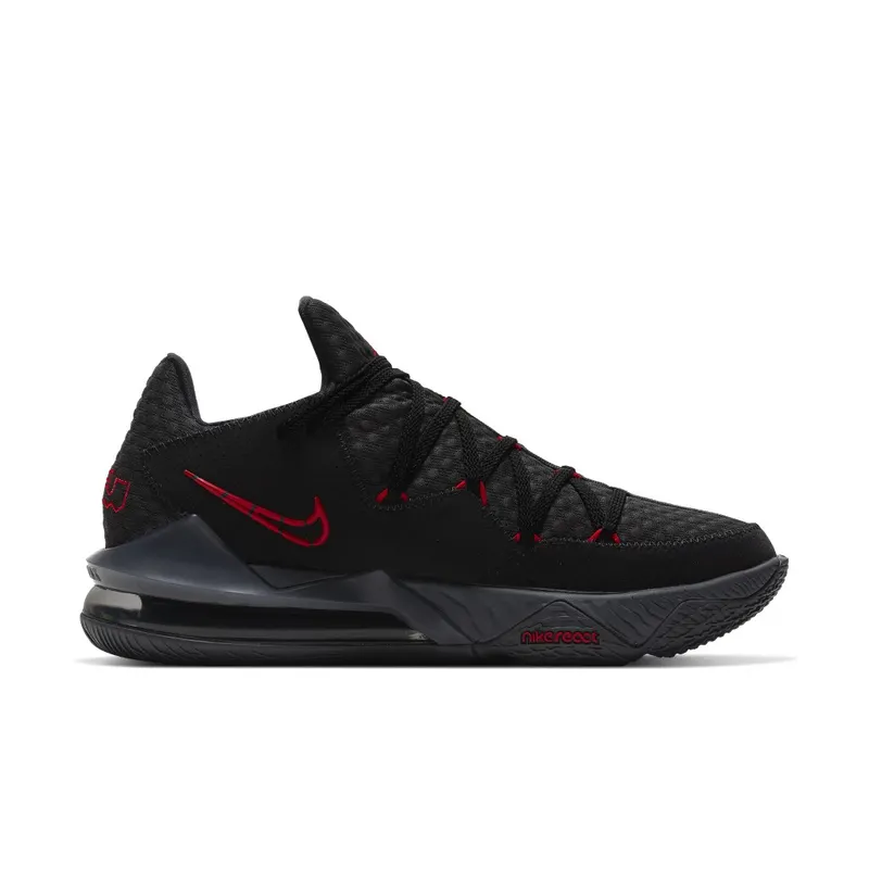 Nike LeBron 17 Low Black Red Dark Grey Black/University Red-Dark Grey (CD5007-001)