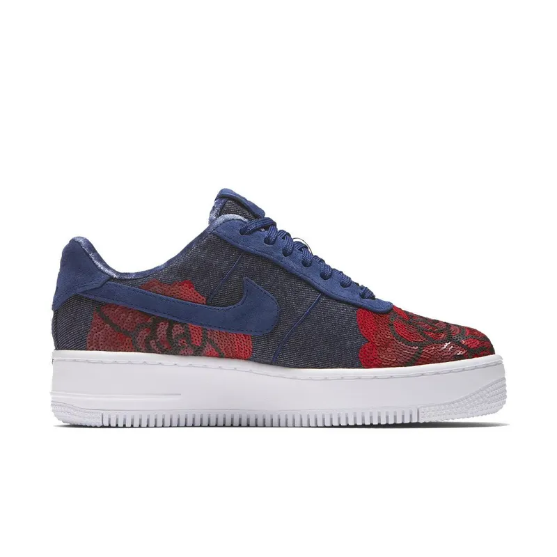 Nike Air Force 1 Upstep Low Denim Rose Blue (W) Binary Blue/Binary Blue (898421-401)