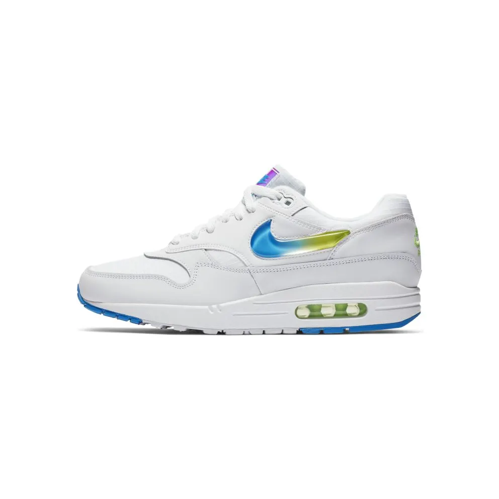 Nike Air Max 1 Jelly Jewel White White/Photo Blue-Lime Blast (AO1021-101)