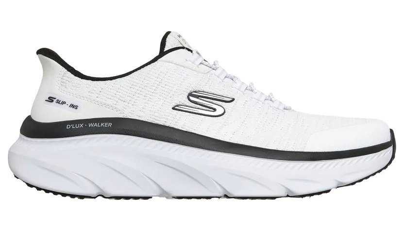 Skechers Slip-ins Relaxed Fit: D’Lux Walker 3.0 – Drevven Sneaker Wit/Zwart