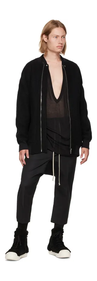 Rick Owens Black Cargobasket Sneakers (RU02B2899 LPO) (5)