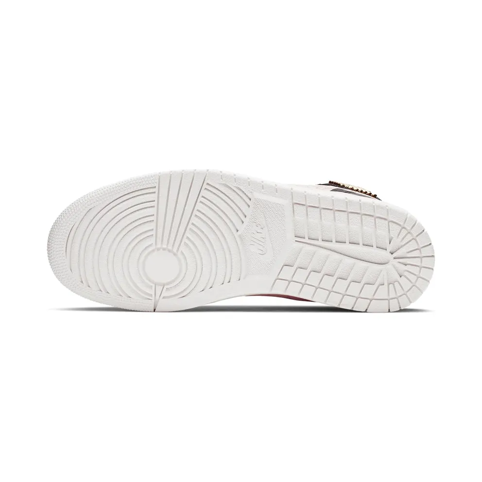 Jordan 1 Retro High Zip Silt Red (W) Black/Metallic Gold-Phantom-Silt Red (AQ3742-001)