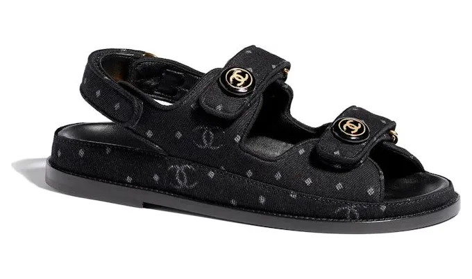 Chanel Printed Sandal Black Denim (G35927 X56946 0S942)