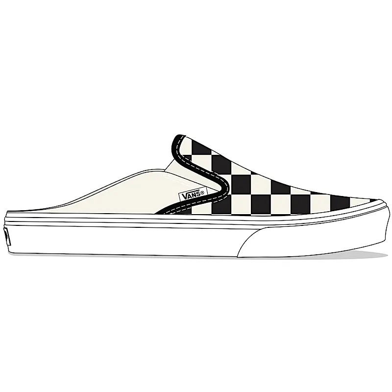 Vans Classic Slip-On Mule Checkerboard Black White (VN0004KTEO1)