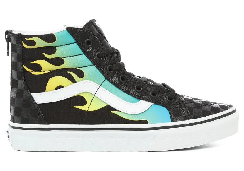 VANS Glow Flame Sk8-hi Zip Kinderschoenen (Zwart)