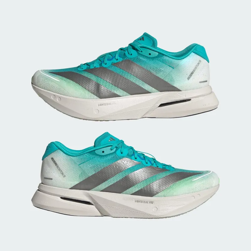 Adidas Adizero Boston 13 Running Shoes Hi-Res Aqua / Iron Metallic / Grey One (KK4990)