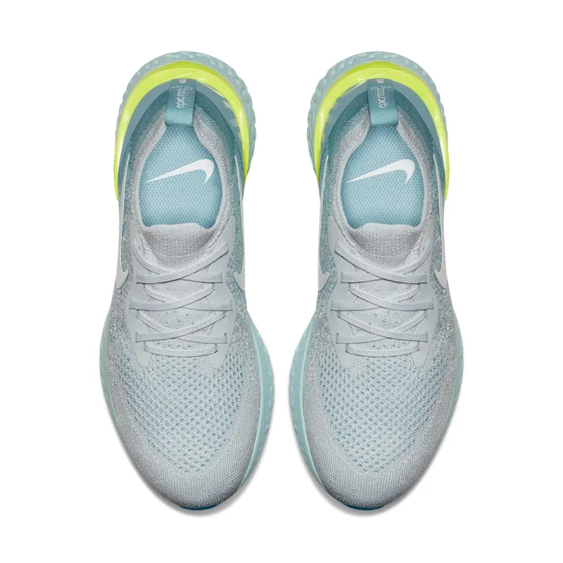Nike Epic React Flyknit Volt Glow (W) Pure Platinum/White-Mica Blue-Volt Glow-Glacier Blue (AQ0070-008)