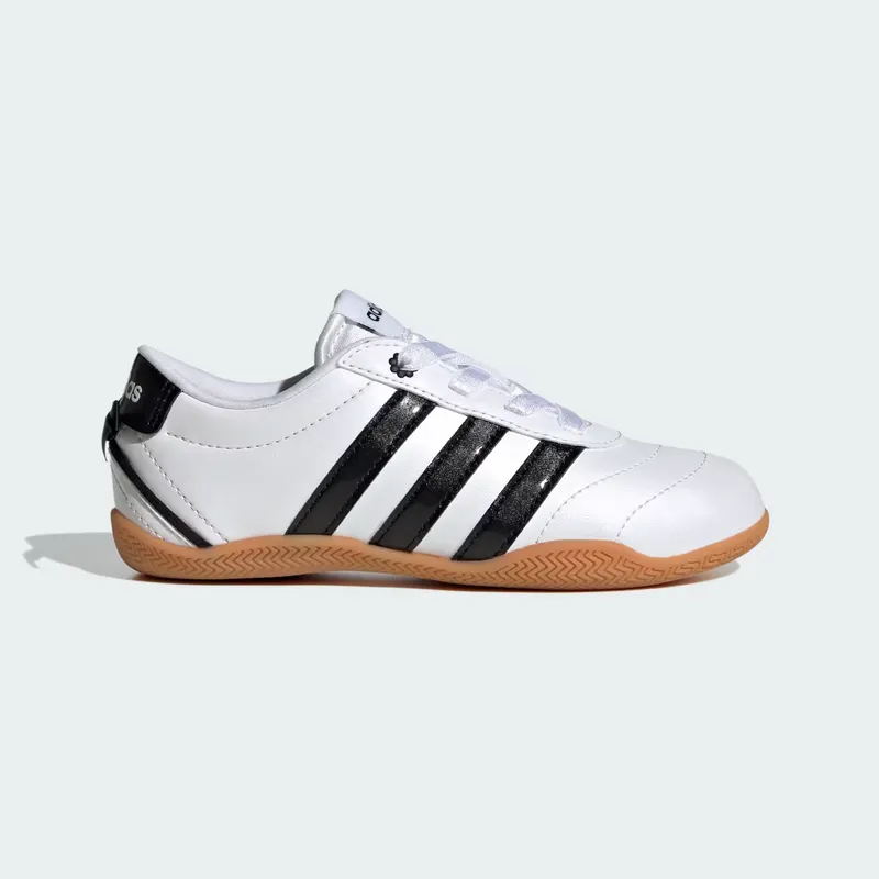 Adidas GRAND COURT LO Shoes KIDS Cloud White / Core Black / Hi-Res Yellow (KI3034)