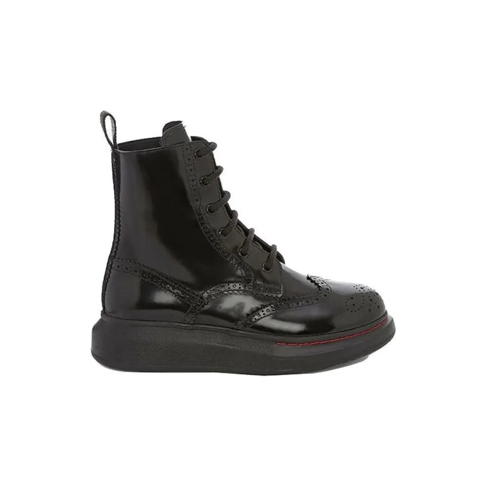 Alexander McQueen Hybrid Lace Up Boot Black (586402WHX511000)
