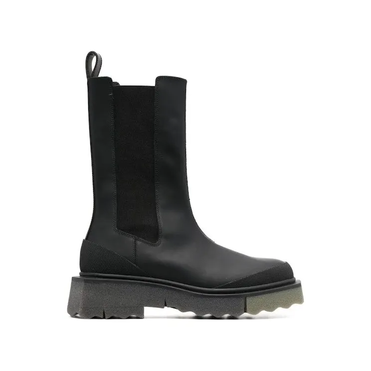 OFF-WHITE Calf Sponge Chelsea Boot Black (OWID018F22LEA0021056)