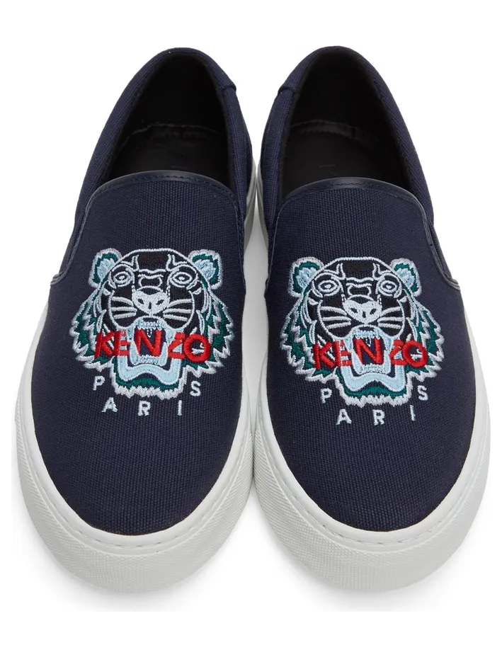 Kenzo Black K-Skate Tiger Slip-On Sneakers (FB65SN100F71) (5)