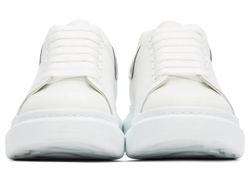 Alexander McQueen White & Silver Oversized Sneakers (688525WHVIU9071) (2)
